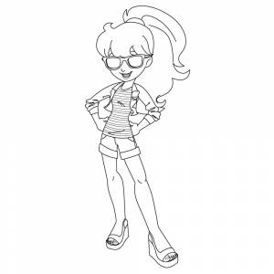 Раскраска Полли Покет в солнечных очках