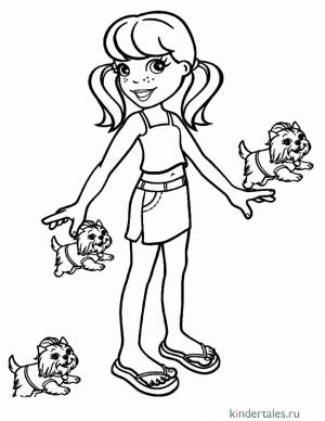 Полли Покет Kerstie» раскраска для детей