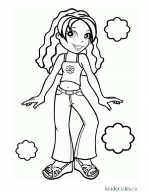 Полли Покет Shani» раскраска для детей