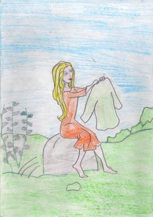 Рисунок на тему Дикие лебеди