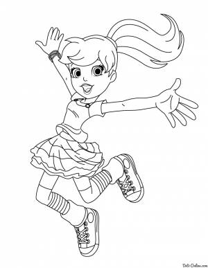 бесплатные раскраски для девочек раскраски для детей с полли покет