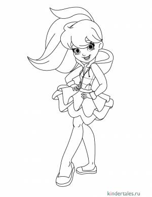 Озорная Полли Покет» раскраска для детей