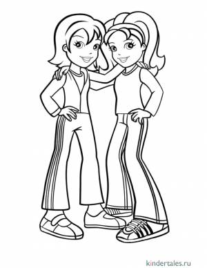 Полли Покет Crissy и Lila» раскраска для детей