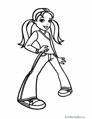 Полли Покет с хвостиками» раскраска для детей