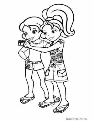 Полли Покет с фотоаппаратом» раскраска для детей