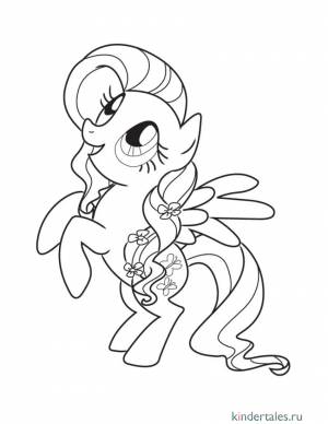 Флаттершай кристальная пони» раскраска для детей