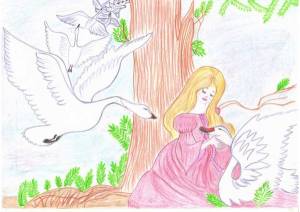 Арты к сказке андерсена дикие лебеди