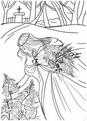 Рисунок к сказке дикие лебеди