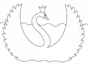Раскраска Лебедь