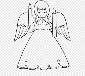 Книжка-раскраска Gabriel Christmas Angel Drawing, рождество, угол, белый, ребенок png