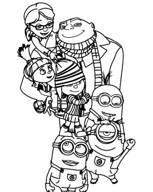 Раскраска Миньоны из Гадкий Я