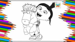 Как нарисовать Агнесс из мультика Гадкий Я