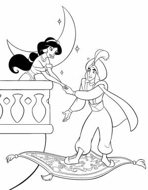 Получите лучший жасмин и Aladdin Раскраски на GBcoloring