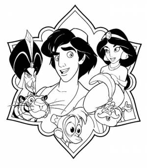 Pаскраска Aladdin 127633