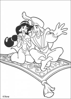 Coloring page about Aladdin Disney movie