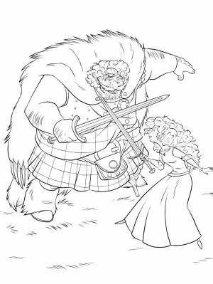 Раскраска Храбрая сердцем   в формате