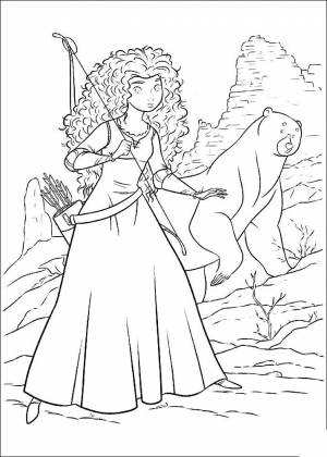 Раскраска Храбрая Сердцем