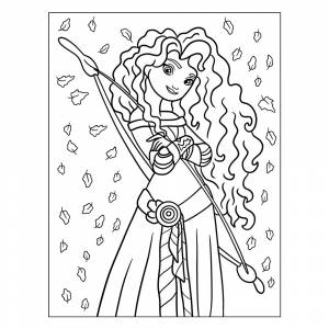 Раскраска Храбрая сердцем Мерида