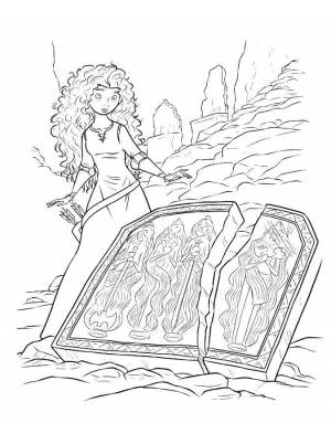 Раскраски Раскраска Принцесса храбрая сердцем храбрая сердцем