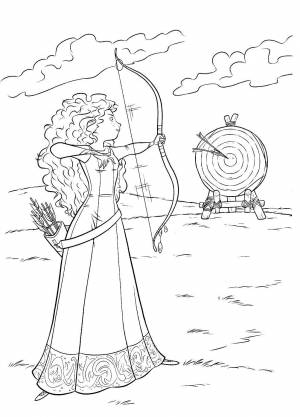 Раскраски храбрая, Раскраска Храбрая сердцем храбрая сердцем