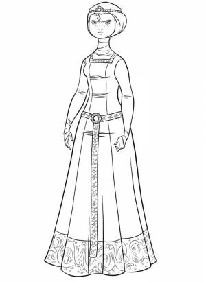 Раскраска Принцесса Мерида