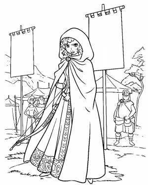 Раскраска Храбрая Сердцем