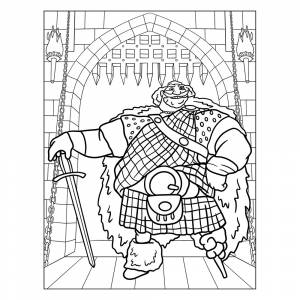 Раскраска Король из мультфильма Храбрая сердцем