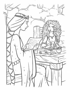 Раскраски Раскраска Персонажи из мультфильма храбрая сердцем Персонаж из мультфильма детские