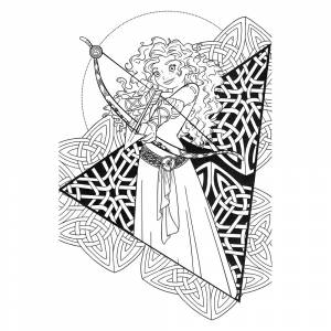 Раскраска Принцесса Мерида