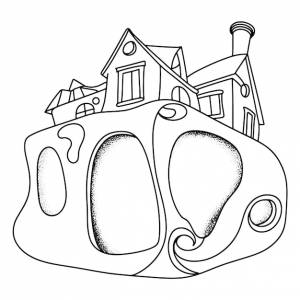 Раскраски дом сказки для детей, раскраска дом фантазии для детей