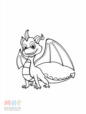 Раскраска Дракон несет радость в дом