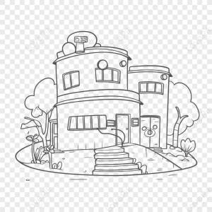 Мультфильм нарисованный дом раскраски страницы наброски эскиз рисунок вектор,рисование линий,вектор дом изображение_Фото номер 380528149_EPS Формат изображения_ru