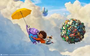 Красивая картинка, мультфильм Дом