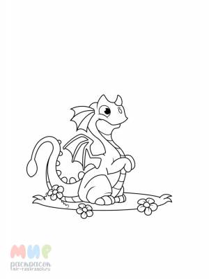 Раскраска Дракон несет радость в дом