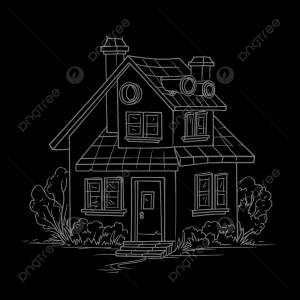рисунок Мультфильм дом раскраски страницы наброски эскиз вектор PNG , рисунок автомобиля, мультфильм рисунок, рисунок дома PNG картинки и пнг рисунок для й загрузки