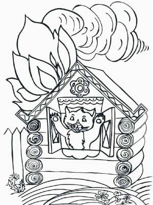 Раскраски Кошкин дом