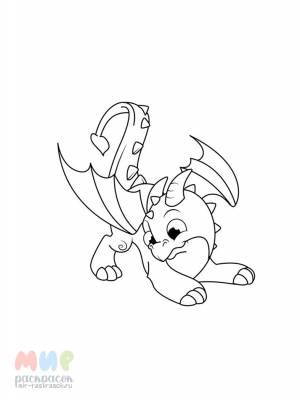 Раскраска Дракон несет радость в дом