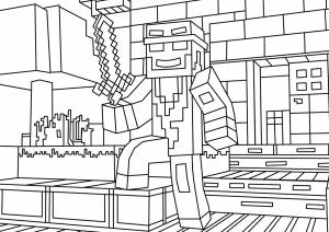 Раскраска Стив охраняет дом