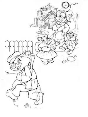 Раскраски Кошкин дом