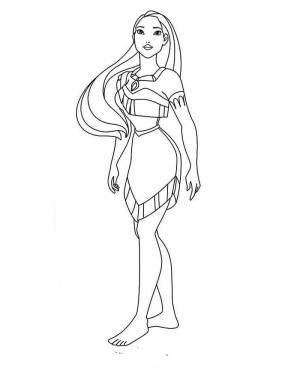 Раскраска Покахонтас