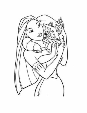 Раскраска покахонтас