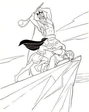 Раскраска Похатан Покахонтас Капитан Джон Смит