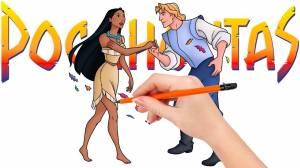 How to draw Pocahontas and John Smith, people from very different worlds
