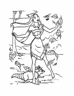 Скачать и  раскраски Покахонтас