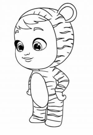 Раскраска Плаксы Тигр