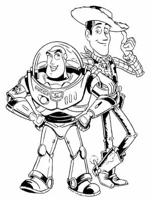 Раскраски мультфильма, Раскраска Персонажи мультфильма история игрушек история игрушек