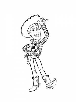 Картинка из мультфильма История игрушек черно белая для детей