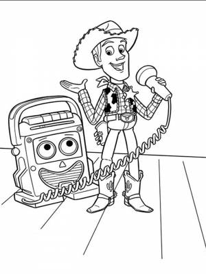 Раскраска из мультфильма История игрушек  для детей