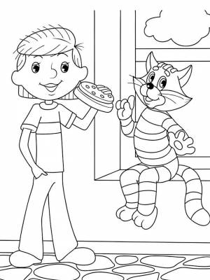 Раскраска Дядя Фёдор