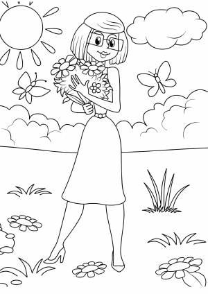 Раскраска «Мама Дяди Фёдора в Простоквашино»